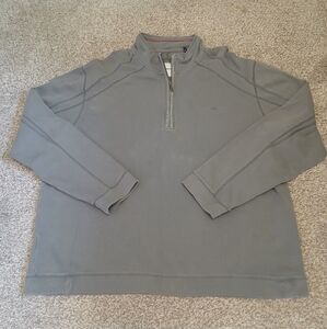 Tommy Bahama 1/4 Zip Pullover Gray Sweatshirt Men's Size 3XL
